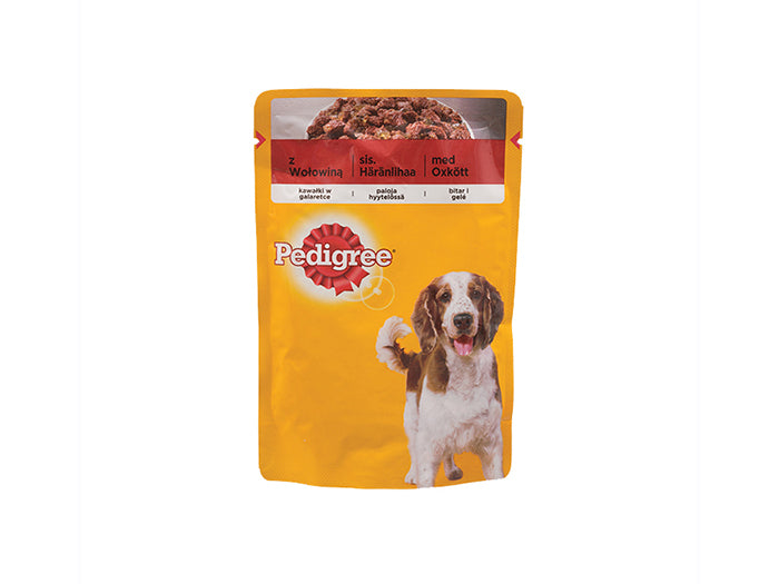 Dog food PEDIGREE, with beef, in bags, 100 g