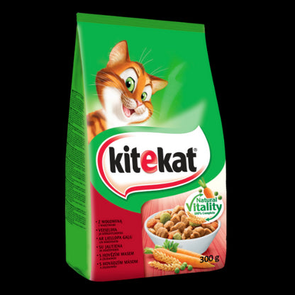 Sausas ėdalas katėms KITEKAT su vištiena ir daržovėmis,  300 g