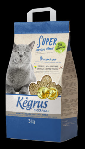 KĖGRUS plant-based bio-litter for cats, 6 l / 3 kg