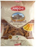 Makaronai ARRIGHI, pilno grūdo, penne rigate, 500 g