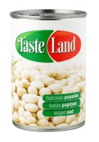 Konservuotos pupelės TASTE LAND, baltos, 400 g/240 g