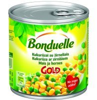 Kukurūzai su žirneliais BONDUELLE, 340/285 g