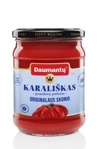 Pomidorų padažas, DAUMANTŲ KARALIŠKAS, originalaus skonio, 40% pastos, 500 g