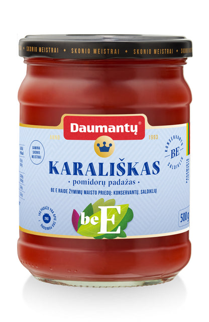 Pomidorų padažas DAUMANTŲ Karališkas, Be E, 40% pastos, 500 g