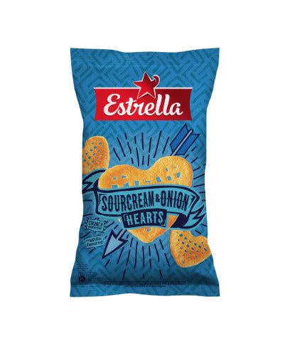 Kukurūzų traškučiai ESTRELLA BITES grietinės ir svogūnų skonio,110 g