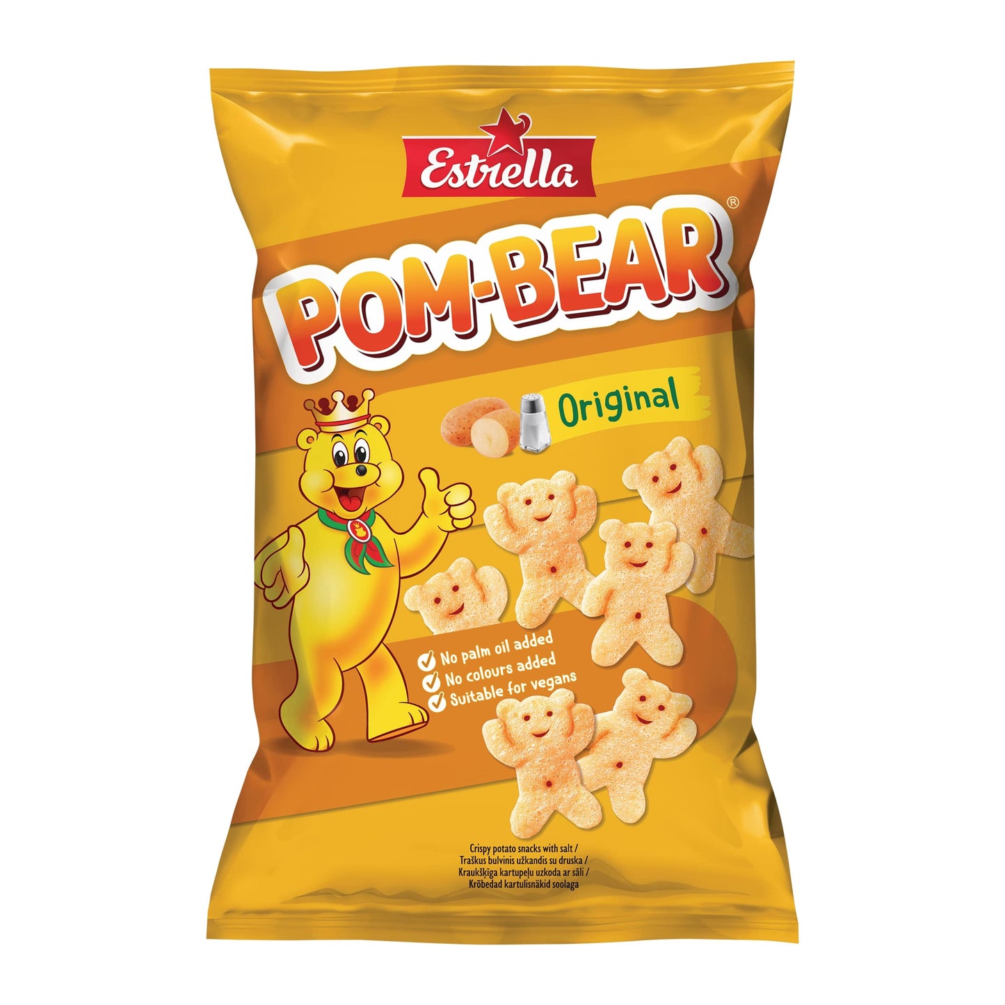 ESTRELLA POM-BEAR traškus bulvinis užkandis su druska, 65 g