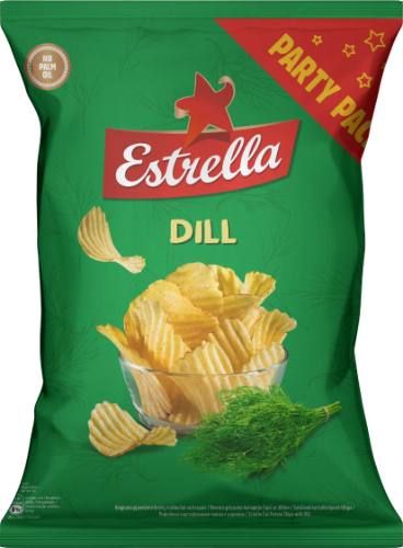 ESTRELLA chips, with dill, 180 g