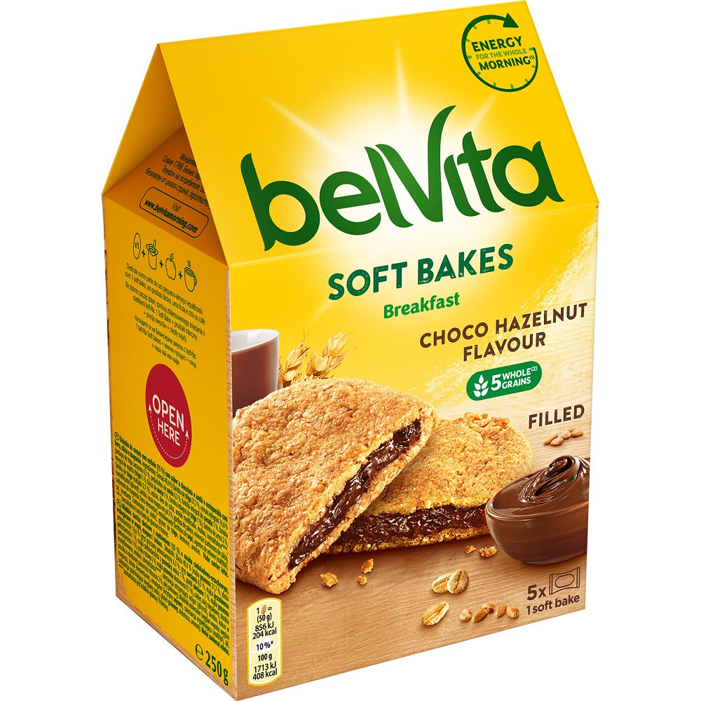 BELVITA soft cookies with chocolate and hazelnut filling, 250g