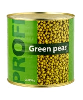 Konservuoti žirneliai PROFI, 2,495/1,655 kg