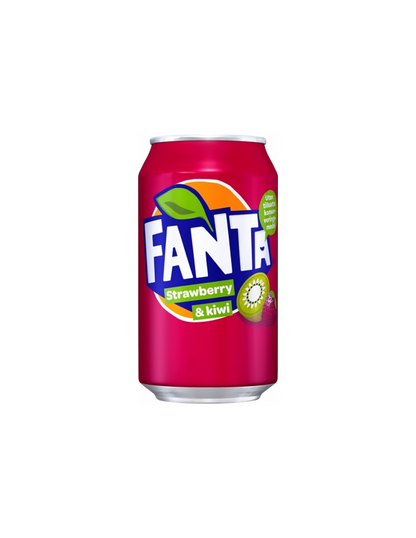 Gaivusis gėrimas FANTA Strawberry  & Kiwi, gazuotas, 0, 33 l, skardinė, D