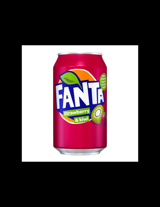 Gaivusis gėrimas FANTA Strawberry  & Kiwi, gazuotas, 0, 33 l, skardinė, D