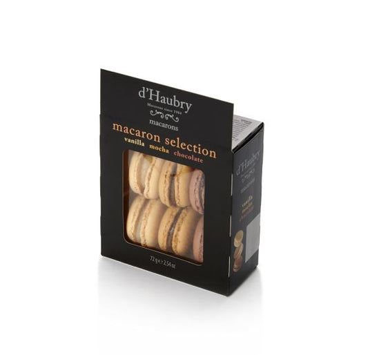 D'HAUBRY Macaroons, vanilla, chocolate and mocha flavors, 72 g