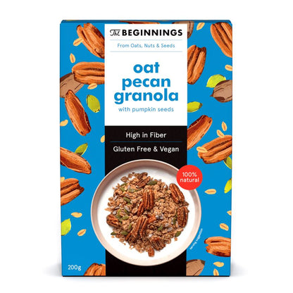 Vegan oat granola THE BEGINNINGS, with pecans, 200 g