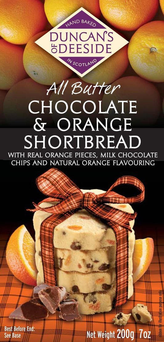 DUNCAN'S OF DEESIDE chocolate chip and orange biscuits, 200 g