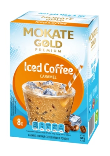 Coffee drink MOKATE Iced Coffee Caramel, 8 x 15g