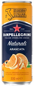 Soft drink SAN PELLEGRINO Aranciata, 0.33l, can, D
