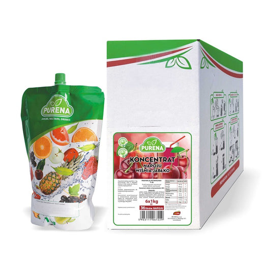 Cherry - apple juice drink concentrate PURENA, 30%, 5.2:0.8, 1 kg