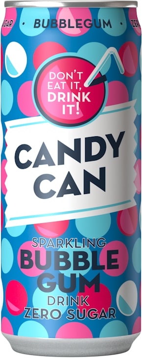 Carbonated soft drink CANDY CAN, chewing gum flavor, with sweeteners, 0.33l D