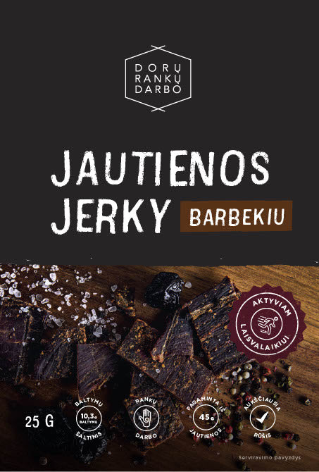 Vytintos jautienos Jerky Barbekiu, a.r. 25g
