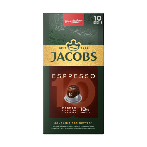 Kavos kapsulės JACOBS Espresso 10 Intenso, 52g