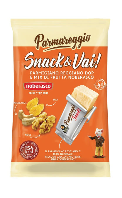 Kietojo PARMIGIANO  sūrio PARMIGIANO REGGIANO 30 % rieb. ir džiovintų vaisių ir riešutų užkandis,35g