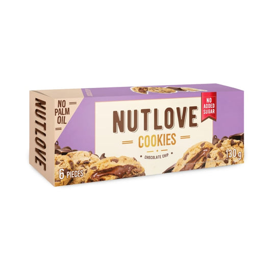 NUT LOVE biscuits with hazelnut and cocoa filling, with chocolate pieces, covered in milk chocolate, 130g