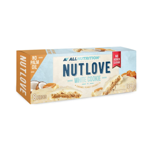 Coconut cookies NUT LOVE with caramel and peanuts, covered with milk glaze, 128 g
