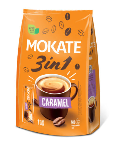 Kavos gėrimas MOKATE 3in1 Caramel, maišelyje 10 x 17g