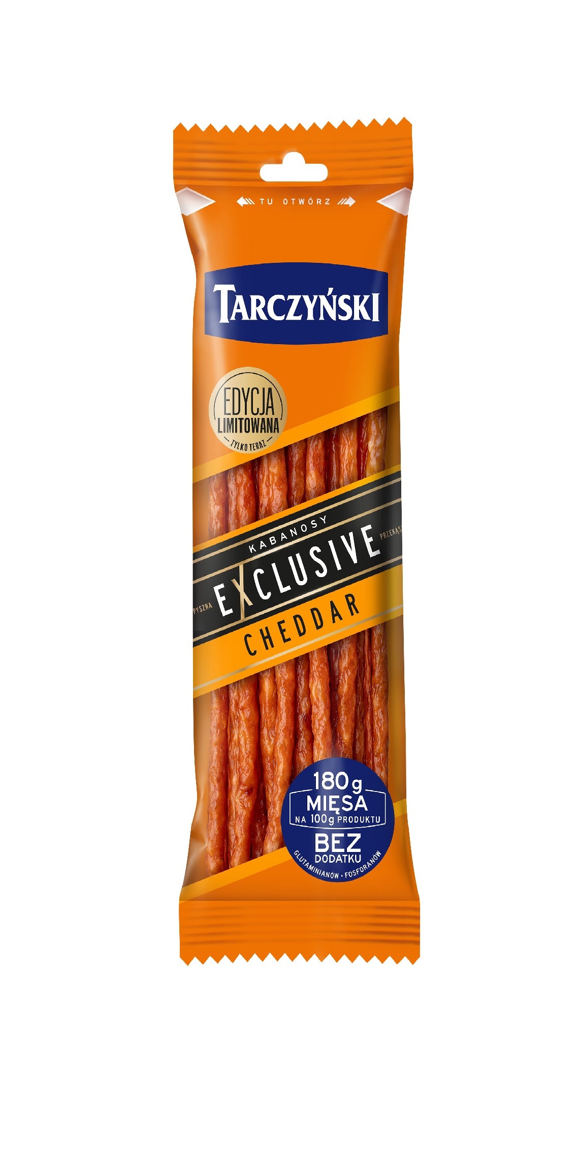 Kabanos dešrelės TARCZYNSKI Exclusive, su čederio sūriu, 90 g