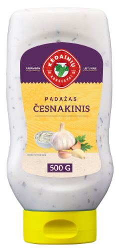 Sauce KĖDAINIŲ Garlic, 40% fat. 500g