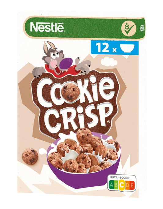 Sausainių formos javų dribsniai NESTLE Cookie Crisp, šokolado skonio, 375g