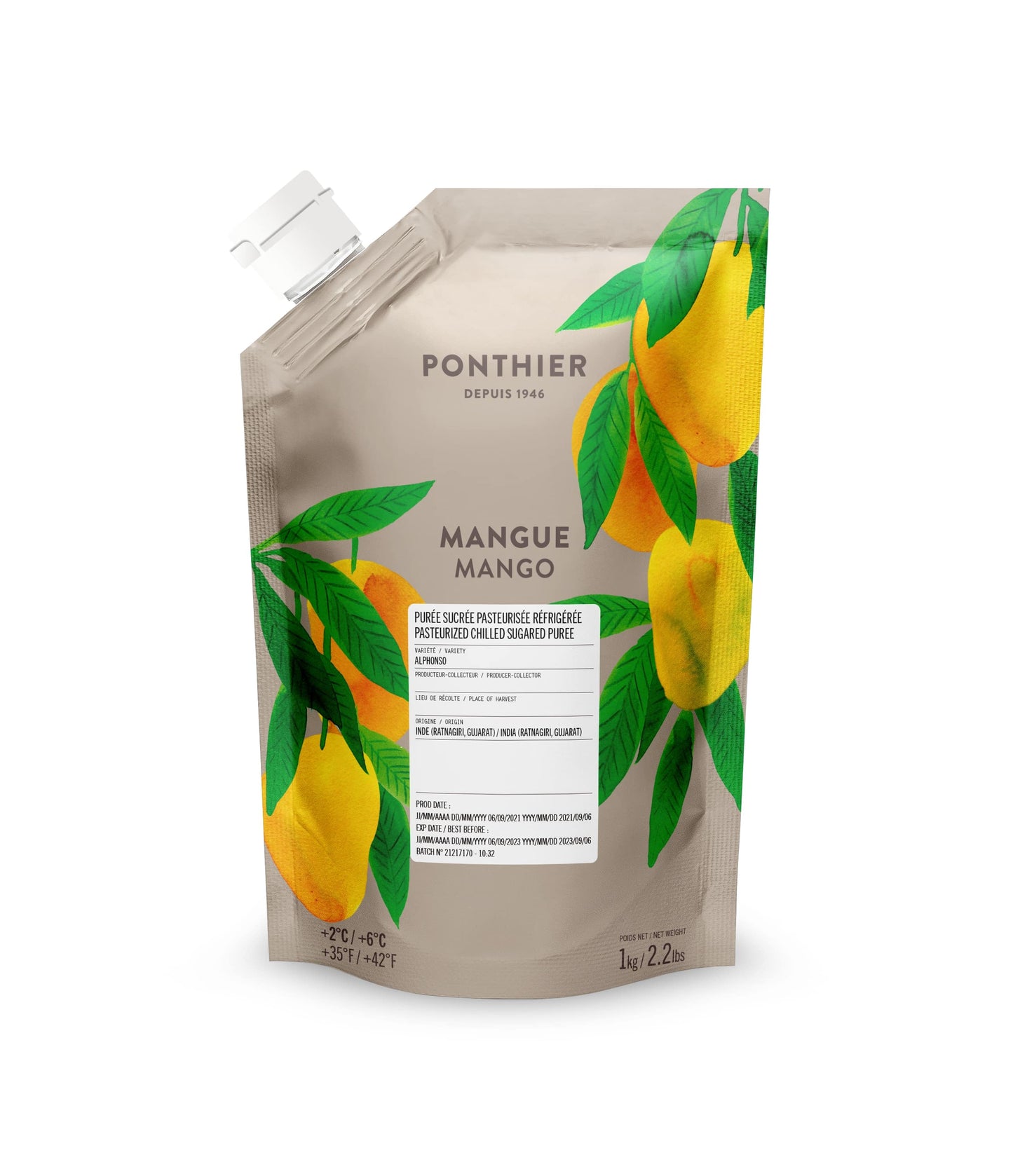 Atvėsinta mango tyrė, 1 kg