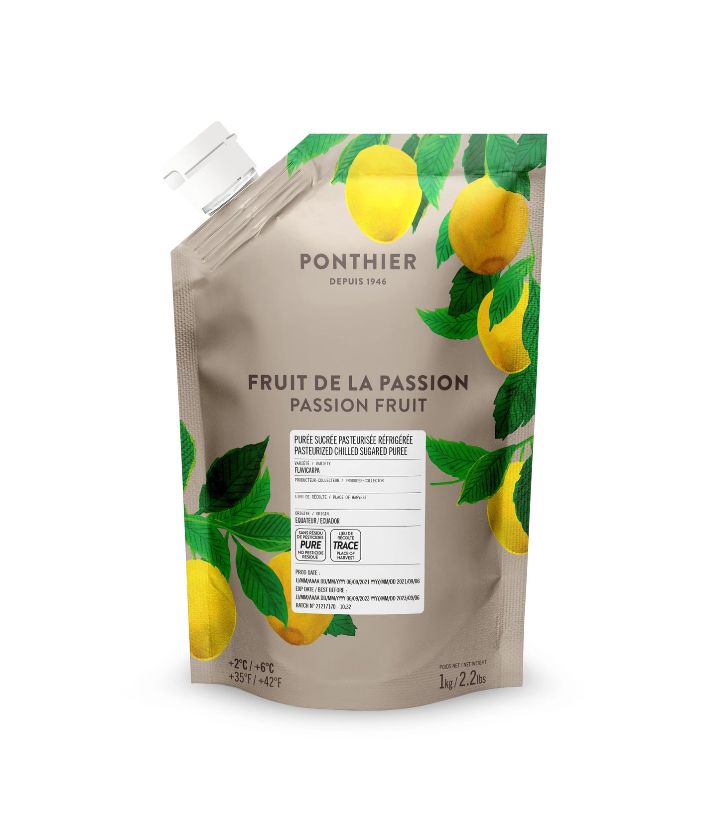 Chilled passion fruit puree, 1 kg