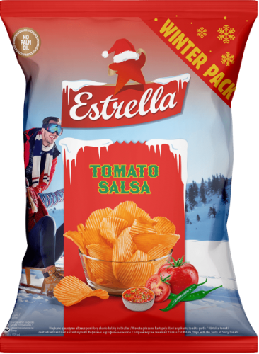 ESTRELLA curly potato chips, spicy tomato flavor, 180 g