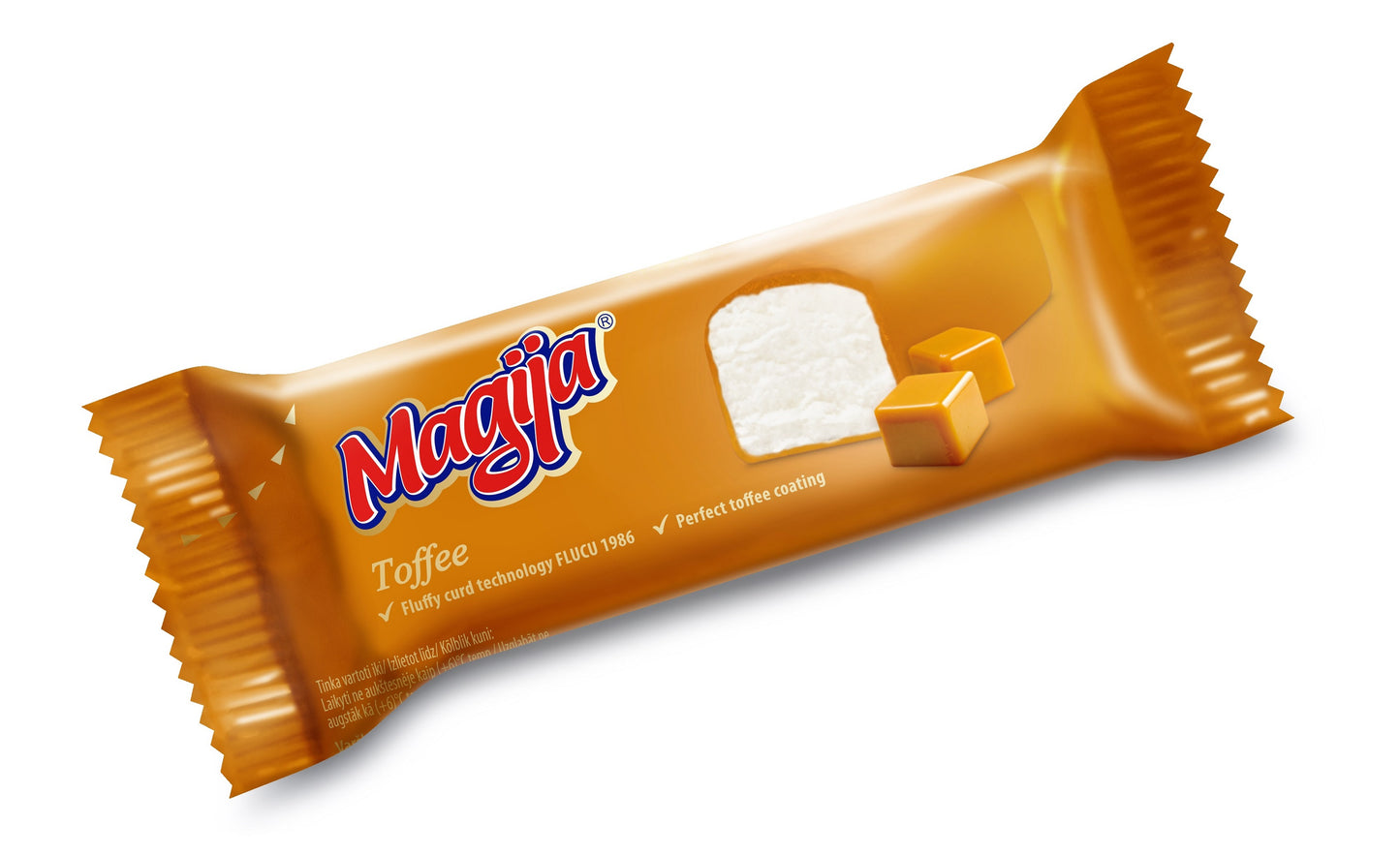 Glaistytas vanilinis varškės sūrelis MAGIJA, su Toffee glaistu, 22%, 45 g