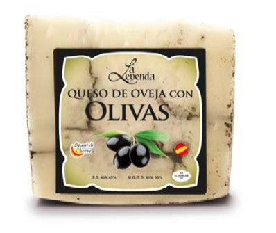 Kietasis avių pieno sūris LA LEYENDA, su alyvuogėmis, brandintas 5 mėn., 150 g