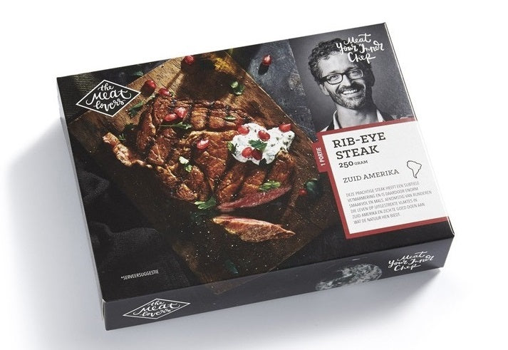 Frozen beef entrecote steak THE MEAT LOVERS Ribeye, SA, 250g