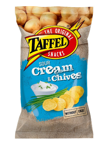 Potato chips TAFFEL, sour cream and chive flavor, 180g