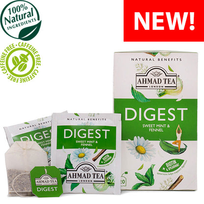 Ahmad Tea Natūrali arbata ''Digest'', vokeliuose, 20 vnt.