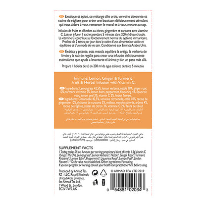 Ahmad Tea Natūrali arbata ''Immune'', vokeliuose su siūlu, 20 vnt.