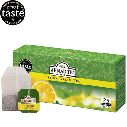 Ahmad Tea Citrinų skonio žalioji arbata, maišeliuose, 25 vnt.