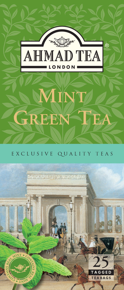 Ahmad Tea Mėtų skonio žalioji arbata. maišeliuose, 25 vnt.