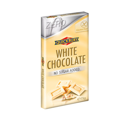 White chocolate, no added sugar, 75 g