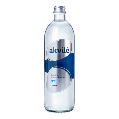 Natūralus mineralinis vanduo AKVILĖ, negazuotas, stiklinėje taroje, 0,75 l