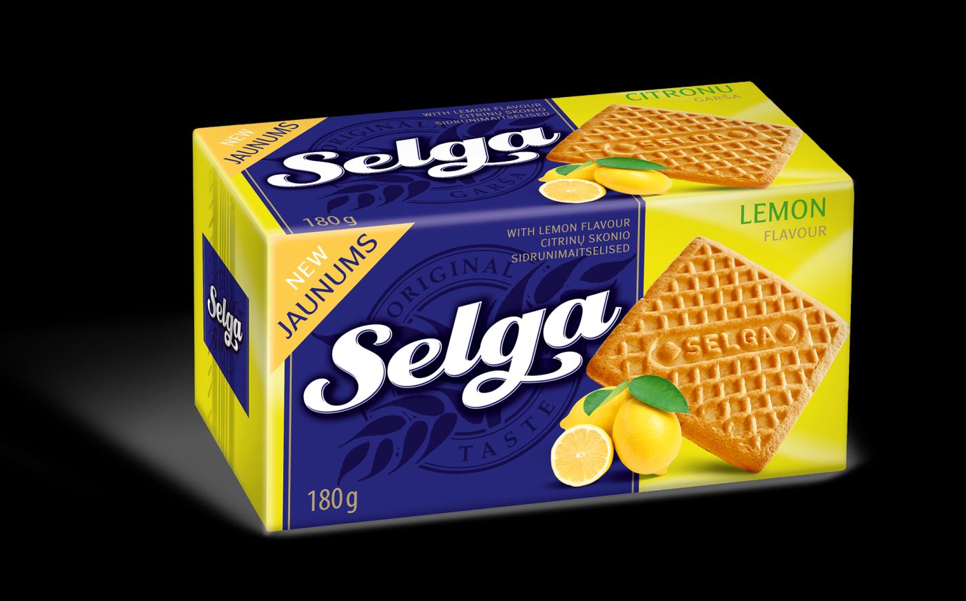 SELGA biscuits, lemon flavour, 180 g
