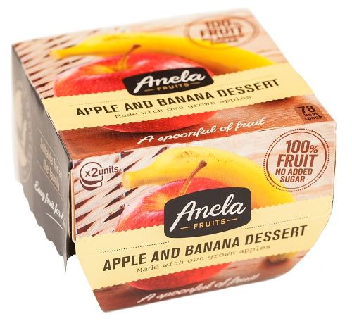 Natūrali tyrelė ANELA, obuolių ir bananų, be pridėtinio cukraus, 200g