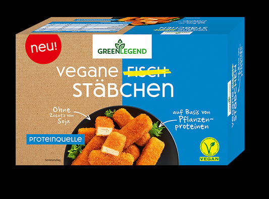 Šaldytos veganiškos žuvies lazdelės GREEN LEGEND, 300g