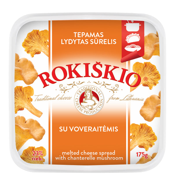 Tepamas lydytas sūrelis su voveraitėmis "Rokiškio" 23% rieb. 175g