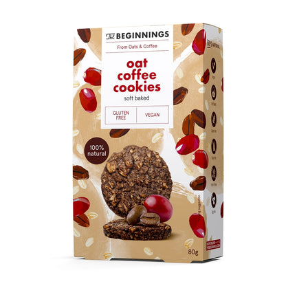 Oatmeal cookies THE BEGINNINGS, coffee flavor, 80 g.