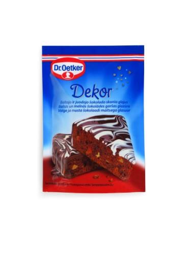 DR OETKER Food Glaze, dark and white chocolate, 100 g